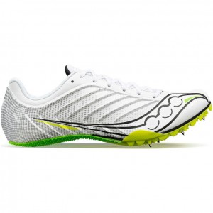 White Saucony Spitfire 5 Women's Spikes | EGYPT LAUKJN