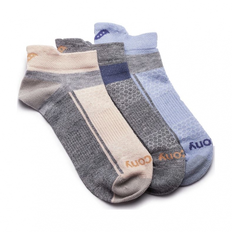 Multicolor Saucony Inferno Liteweight 3-Pack Men's Socks | EGYPT NRJUKF
