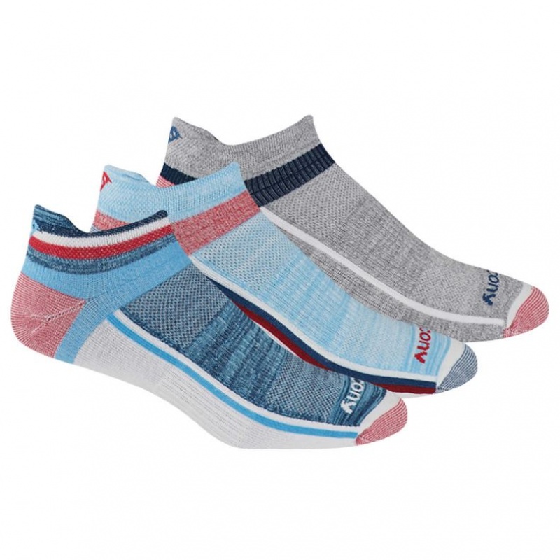 Multicolor Saucony Inferno Liteweight 3-Pack Women's Socks | EGYPT QWRLCZ