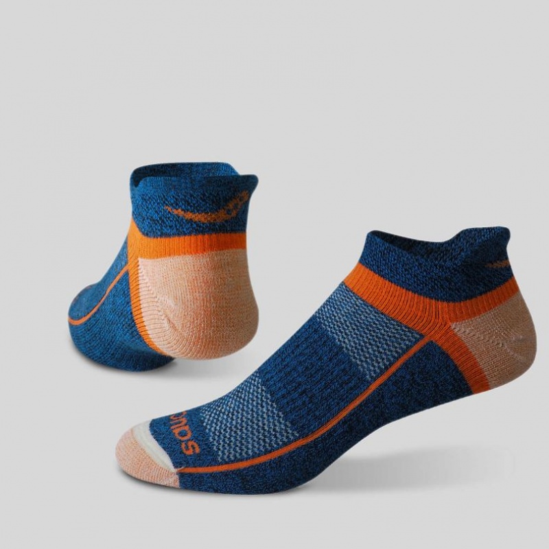 Multicolor Saucony Inferno Merino Wool Blend No Show 3-Pack Men's Socks | EGYPT LHKCVZ