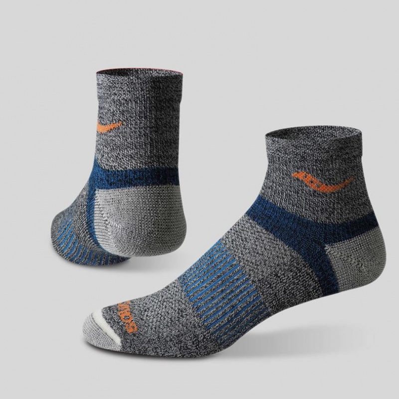 Multicolor Saucony Inferno Merino Wool Blend Quarter 3-Pack Men's Socks | EGYPT QMFXRA