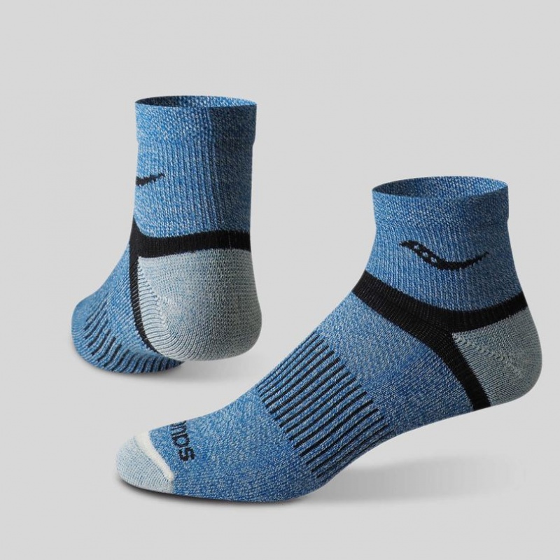 Multicolor Saucony Inferno Merino Wool Blend Quarter 3-Pack Men's Socks | EGYPT QMFXRA