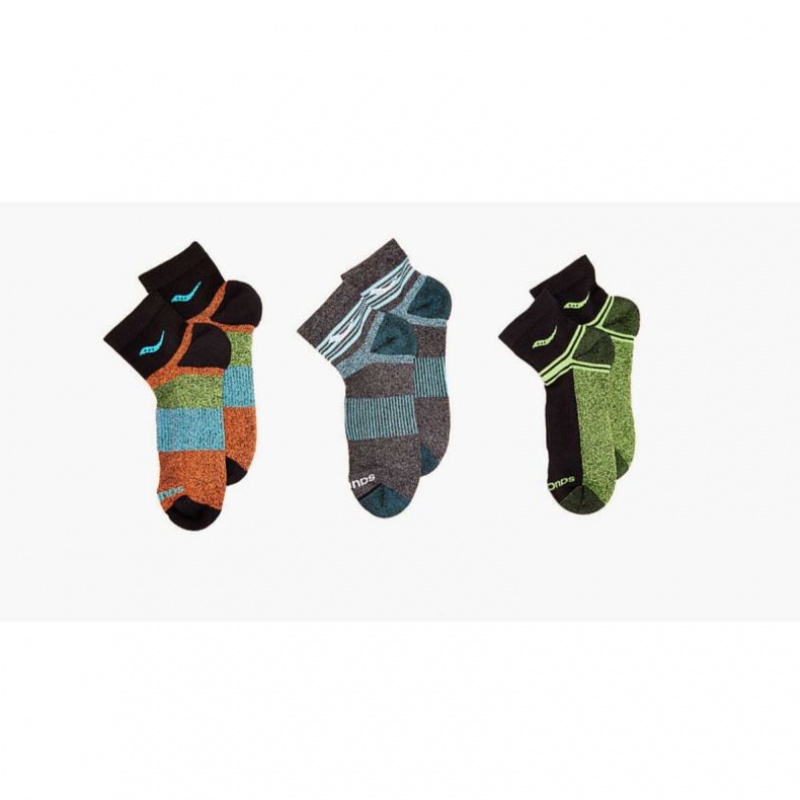 Multicolor Saucony Inferno Quarter 3-Pack Women's Socks | EGYPT KNVGLR