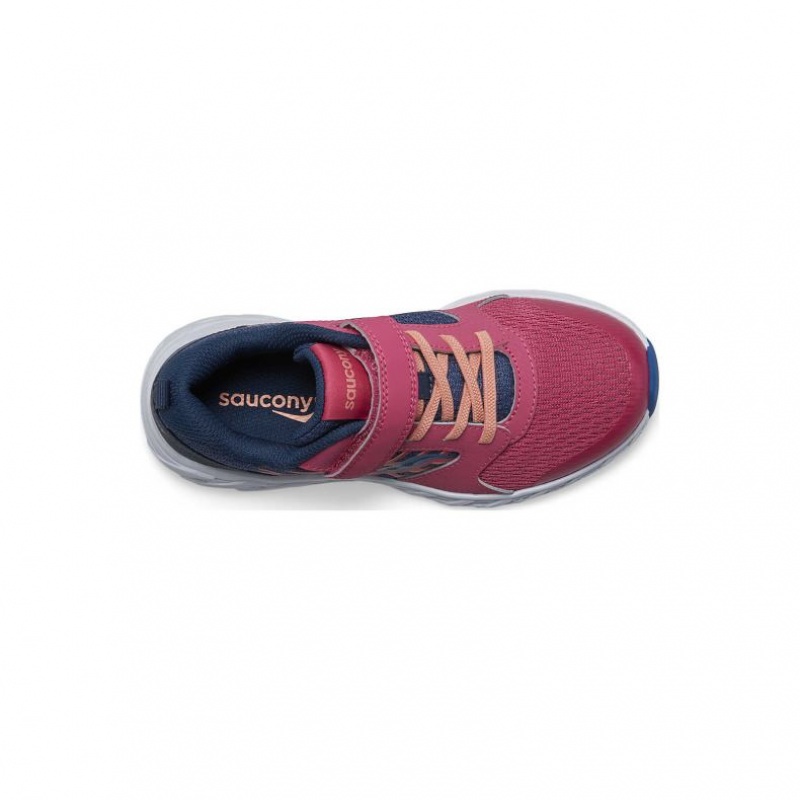 Navy / Red Saucony Wind 2.0 A/C Big Kids' Sneakers | EGYPT TKQVLY
