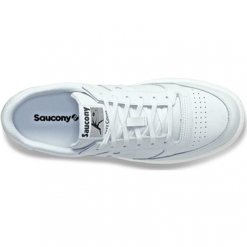 White Saucony Jazz Court PU Women's Sneakers | EGYPT VQDSNC