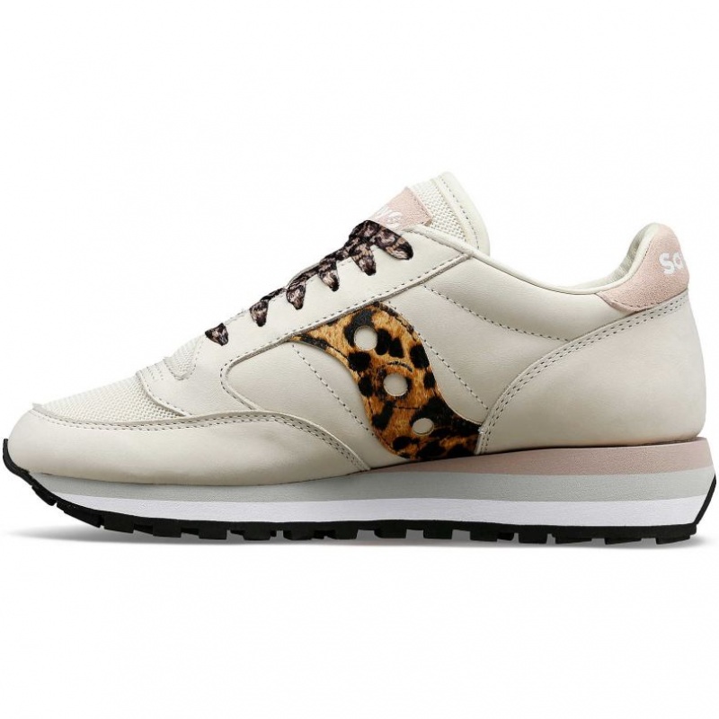 White / Leopard Saucony Jazz Triple Women's Sneakers | EGYPT TJPUBA